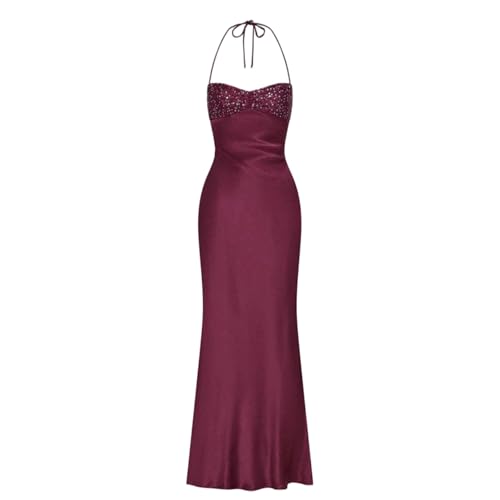 Robe de fête demoiselle d'honneur longue dos nu chic pour grand gala