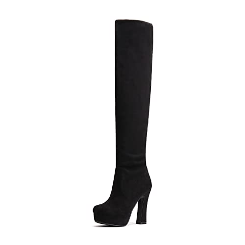 Bottes au genou à talon de 11cm offrant une stabilité exceptionnelle