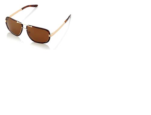 Oxford Vaughan Monza 18k Yellow Gold Plated Aircraft Grade Titanium Sunglasses Yellow/Brown/Brown