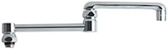 Chicago Faucets DJ13JKCP 13-Inch C-C Double Jointed Swing Spout with Aerator Outlet, Chrome