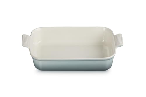 Le Creuset Rechteckige Auflaufform Tradition aus Steinzeug, 32 cm, 2.31 kg, Sea Salt – Ansicht 1