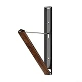 Stendibiancheria da parete, pieghevole, retrattile, per lavanderia, dormitorio, ufficio, finitura marrone, 40 cm (2 bianchi)