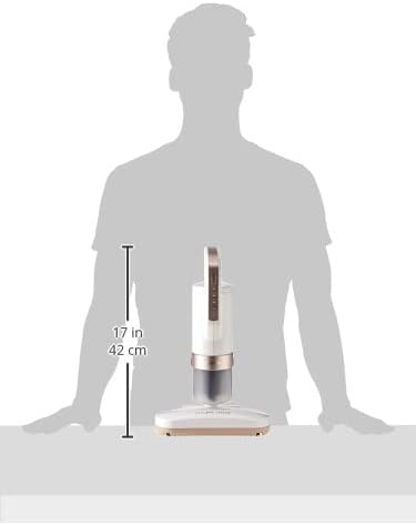 Diagram showing the dimensions of the IRIS OHYAMA IC-FAC3 vacuum cleaner
