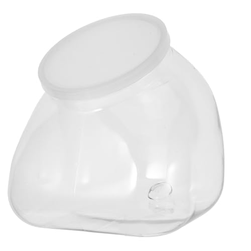 FUNOMOCYA Tarros Plásticos con Tapa Hermética Botella de Boca Ancha Transparente con Cierre Horizontal Envases para Alimentos Secos Miel Mermeladas y Bebidas Diseño Inclinado para Vertido