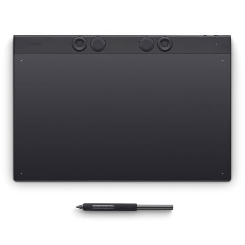 Wacom Intuos Pro Large-tavoletta grafica-è una tablet con penna Wacom Pro Pen 3, pensata per professionisti di montaggio video, modellazione 3D e animazione, offrendo precisione e massimo controllo