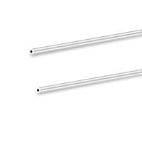 LAVMHAB 6063 Aluminium Rundrohr 6mm x 3mm 1,5 mm Wandstärke 300mm Länge, Runde Aluminium rohre Aluminium-Schläuche Gerade Rohre (2 Stück)