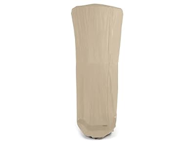 Covermates Classic Patio Heater Cover – All-Weather Water-Resistant 12-Gauge Vinyl Outdoor Heater Protector with Elastic Hem, Mesh Vents, and Water-Resistant Zipper, 35DIAMETER x 87H, Classic Tan