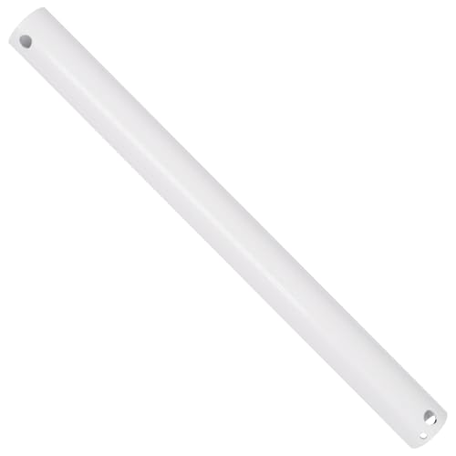 Image of 12 Inch Ceiling Fan Extension Rod, 1 Inch Outside Diameter Not Threaded Ceiling Fan Downrod, White
