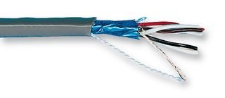 Multipair Shielded Cable, Communication, Slate, 1 Pair, 24 AWG, 0.23 mm², 500 ft, 152.4 m