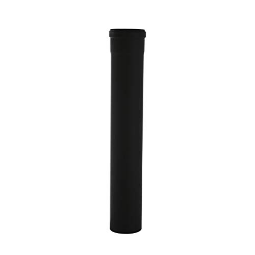 AdoroSol Vertriebs GmbH Ofenrohr schwarz Abgasrohr speziell für Pelletöfen geeignet Rauchrohr Stahl hitzebeständiger Senotherm Beschichtung geprüft Norm EN 1856-2 Maße L 500 x Ø 80 mm Durchmesser