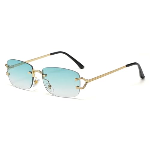 Lunettes de soleil rectangulaires sans monture légères pour éviter les marques sur le nez