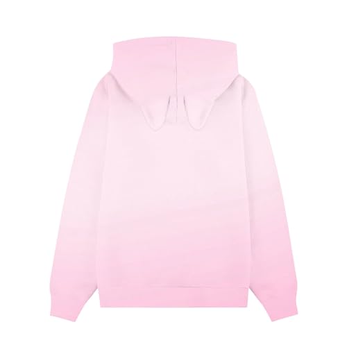 Sweat à capuche uni pour garçons et filles au design dégradé - 5