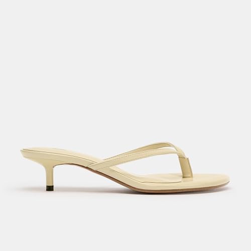 Image of Women's Miami Kitten Heels Sandals Square Open Toe Thong Sandal Flip Flop Heels +Memory Foam Heeled Sandals for Women