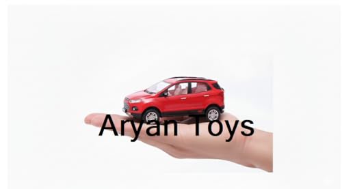 Image of Sheel Pull Back Sports Car Toy for Kids - Red SUV Model Car with Free Rolling Wheels, Sturdy Plastic, Scale Model, Birthday Gift for Boys & Girls