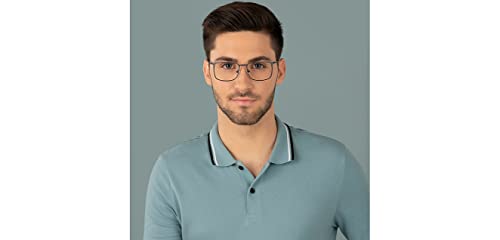 Image of VINCENT CHASE EYEWEAR Zero Power Bluecut & Antiglare Computer Eyeglasses For Eye Protection And Strain | Full Rim Square | Men & Women | Small | VC E13045