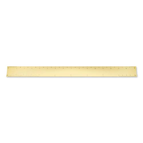 Image of Alumicolor Aluminum Architect Hollow Scale for School, Office, Art and Drafting, 12IN, Gold