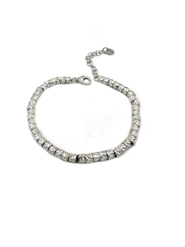 Lunghezza regolabile da 16 a 21 cm, ogni pepita del bracciale è grande 3 mm