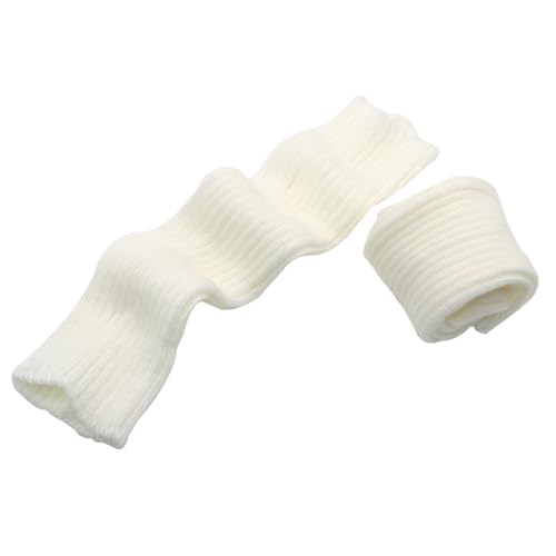 Image of FZBNSRKO Women Girls 80s Knit Leg Warmers Ribbed Long Leg Warmers for Party Sports Accessories