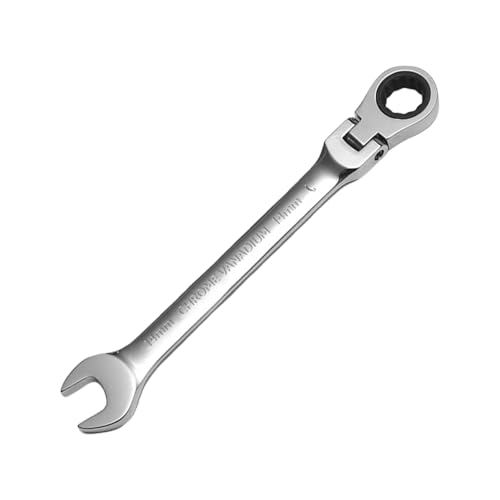 Image of WISEUP Ratchet Wrench, 14mm Wrench with 180 Flex Head Ratchet, 2 in 1 Industrial Quality Mechanic Tools, Anti-slip Anti-bending Hand Tools