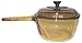 Vintage Corning Visions Visionware 1.5L Amber Sauce Pan Pot w/ Lid