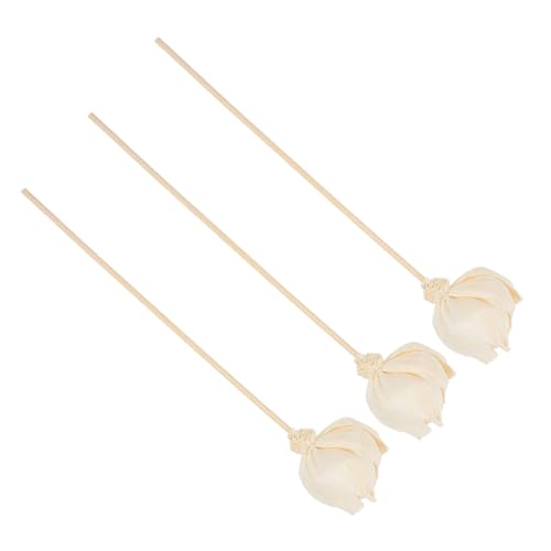 FONDOTIN 3個 無火香梺ハ草花 アロマディフューザー用吸油スティック 自然な香り拡散 花形ドライフラワー インテリア装飾用 香り持続交換推