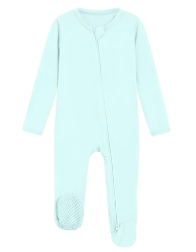 Image of BambooBud Baby Footie Romper Pajamas Unisex Newborn Infant Pjs Soft Rompers Viscose from Bamboo Sleepwear