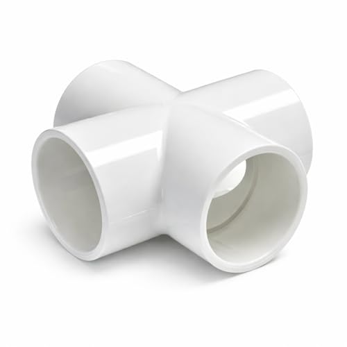Image of DEHRAN UPVC Cross Tee 1 Inch(32mm) Pipe Fitting for Water Pipe Connection & Plumbing Work