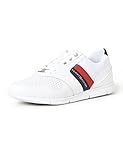Tommy Hilfiger Damen Sneakers Lightweight Leather Sneaker, Weiß (Rwb), 41