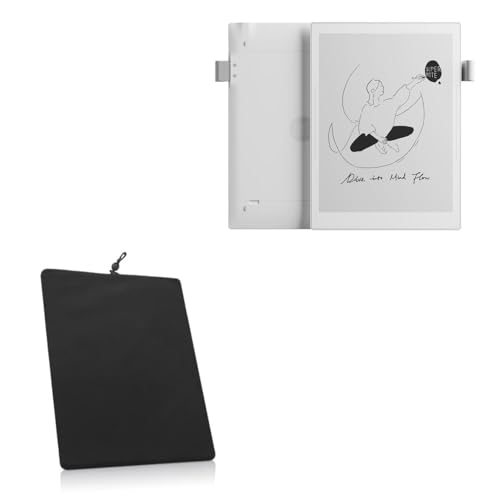 BoxWave Case Compatible with Ratta Supernote A5 X2 Manta - Velvet Pouch, Soft Velour Fabric Bag Sleeve with Drawstring - Jet Black
