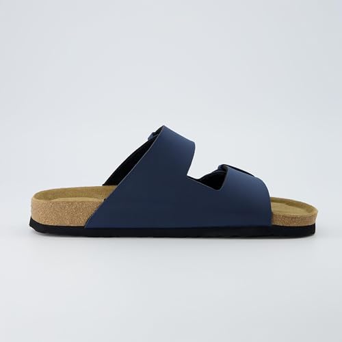 CUSHIONAIRE Men's Lynx Cork footbed Sandal with +Comfort4