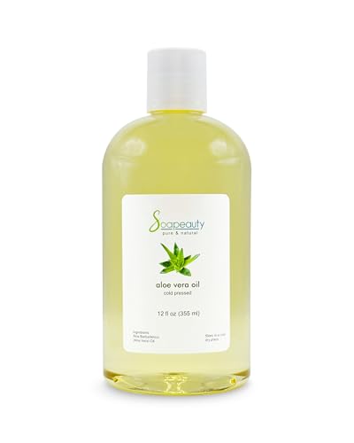 Soapeauty ALOE VERA OIL for Skin, Face, Hair | Moisturizes and Soothes | 100% Natural Oil Cold Pressed - 12 Fl Oz