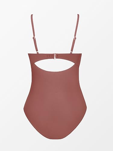 Image of CUPSHE One Piece Swimsuit for Women Bathing Suits Twist Front Cutout Adjustable Straps Ruched Swimwear