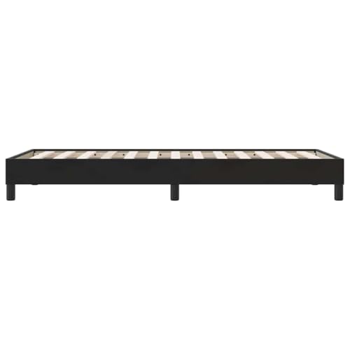 vidaXL Boxspringbett ohne Matratze Schwarz 80x210 cm Samt, Bett, Bettgestell, Einzelbett, Schlafzimmermöbel, Bettrahmen, Samtbett, Polsterbett – Bild 7