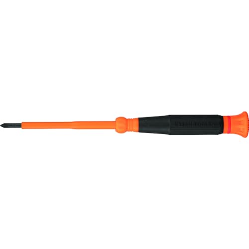 Image of Klein Tools 6233INS Insulated Precision Screwdriver, #0 Phillips Mini Electrician Screwdriver, 1000-Volt, Cushion-Grip Handle
