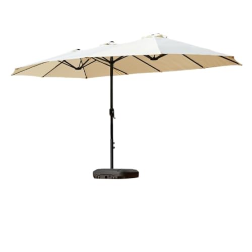 Sombrilla excéntrica roja de 220cm parasol cuadrado colgante con base en cruz de hierro