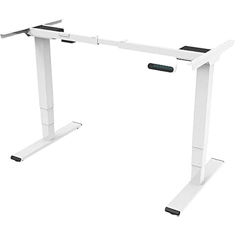 SANODESK Standing Desk Dual Motors,Sit Stand Desk Height Adjustable Desk Stand Up Desk Electric Standing Desk with Memory Smart Pannel Large Lifting Range EQ5 Series (White Frame Only,3 Stages) Cover