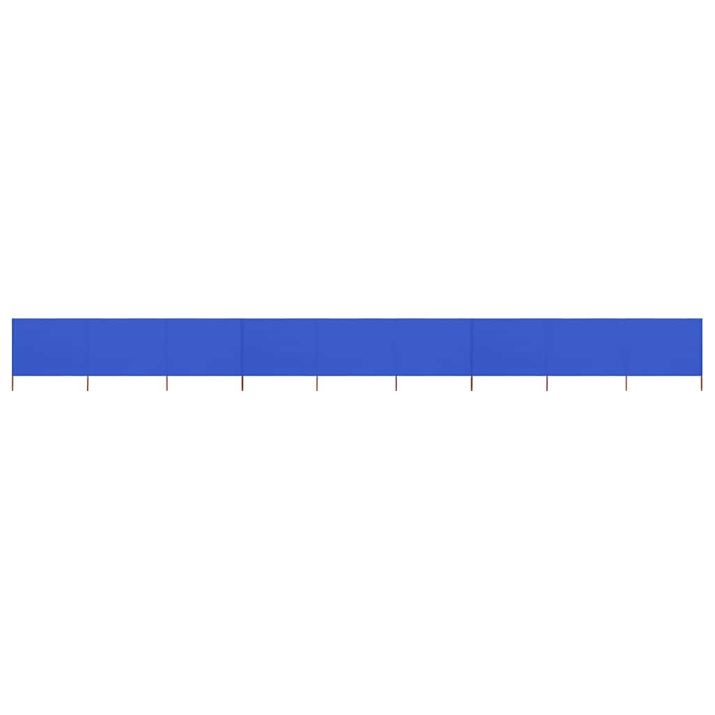vidaXL 9 Panel Beach Screen Windproof Camping Garden Folding Outdoor Fabric 1200 x 160 cm Azure Blue
