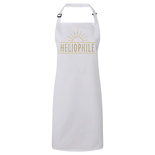Tablier cuisine soleil été blanc Heliophile évocateur des plaisirs de plage