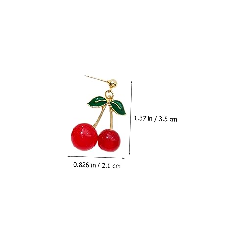 Boucles d'oreille Cerise : l'ensemble élégant en émail rouge