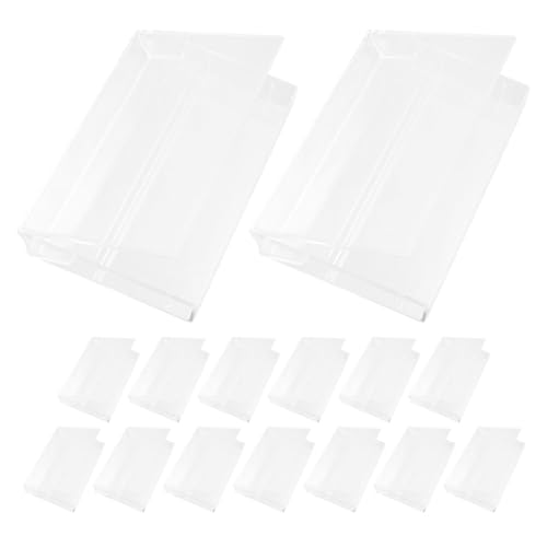 Generic 15pcs Cassette Tape Storage: Retro Cassette Protector - Clear Music Audio Tape Storage Holder Protective Case for Home School Office