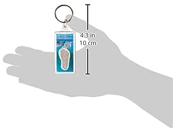 FootWhere Bahamas Souvenir Keychain. (BH104 - Divers) Authentic destination souvenir acknowledging where you've set foot. Genuine sand of Bahamas encased inside foot cavity. Made in USA