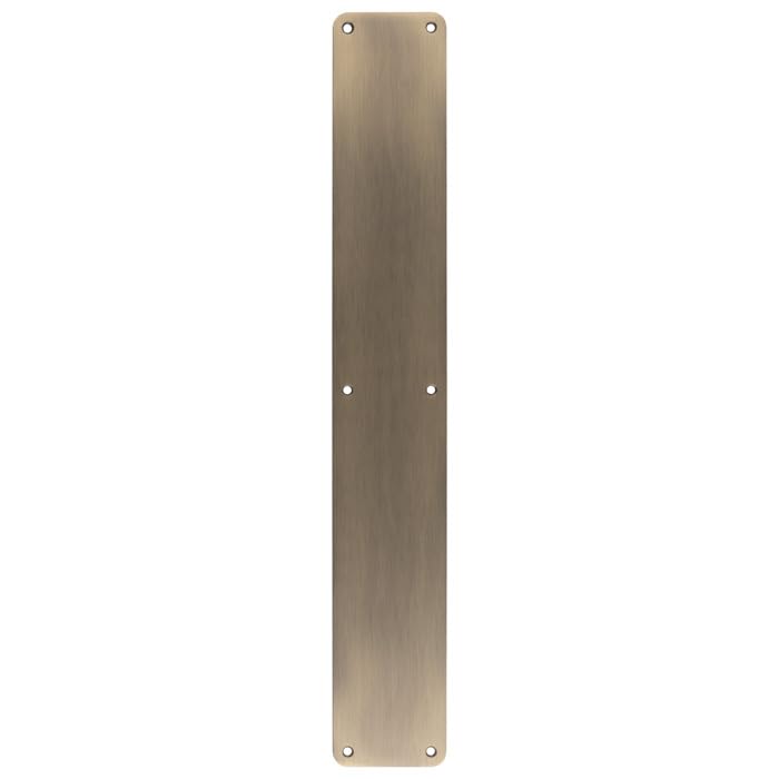 Kooples Hardware Finger Plates Brushed Stainless Steel Door Protectors for Commercial, Public and Interior Use (Antique Brass, 500mm x 75mm)