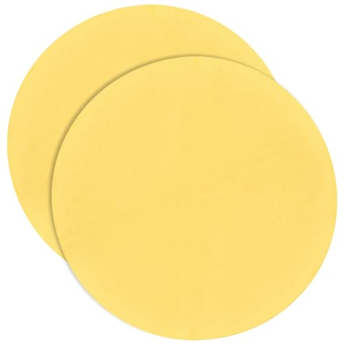 BENECREAT 2 STÜCK Rundes Tonwurftuch, 315 mm Gelbes Töpferton-Wurfkissen Für Töpferwerkzeuge, Zubehör Für Töpfermaschinen, 0.8 mm Dick