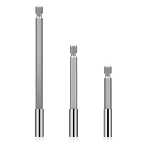 3pcs Verlängerung für Bohrer mit magnetischem Sechskant-Schaft Bohrmaschine Verlängerungsstange Magnetbohrer Schraubendreher Bit Halter Set 75/100/150mm