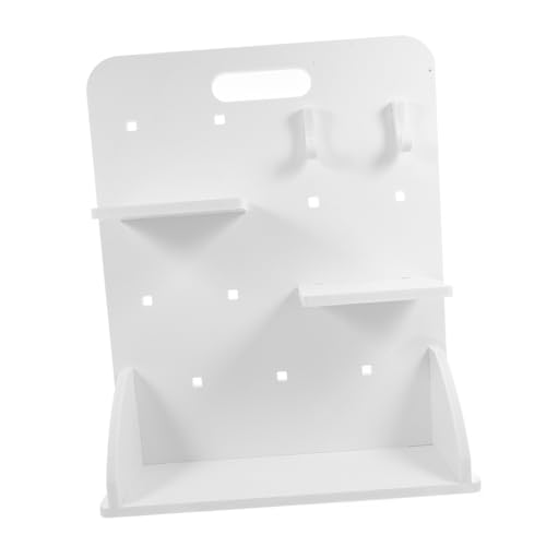 SOLUSTRE Versatile Office Pegboard Shelves Hangers Desk Storage No Drill Organizer Desktop Stationery Diy Gaming Home Workspace
