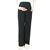 [ニシキ] マタニティパンツ 冬 あったかい 裏シャギー 裏起毛 ウエスト調整ゴム 伸縮性 ストレッチ ルームパンツ ワイドパンツ (ﾌﾞﾗｯｸ:1/LL/72622)