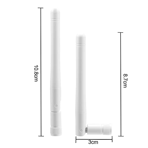 Image of Bingfu External WiFi Antenna RP-SMA 2.4GHz 5GHz 5.8GHz 3dBi Dual Band Wireless Antennas Replacement (2-Pack) for WiFi Router Security IP Camera Access Point USB WiFi Adapter