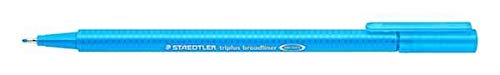 STAEDTLERTriplus 338 Fine Pen Blue 1 Piece Blue Fine Pens (Blue, Blue, Triangle, Water Based Ink, 0.8 mm, Germany)