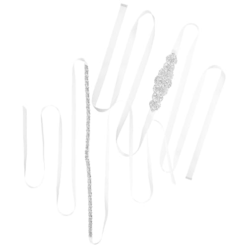 Ceinture de mariée cristaux Yardwe - Lot de 2 pièces pour robe de mariage