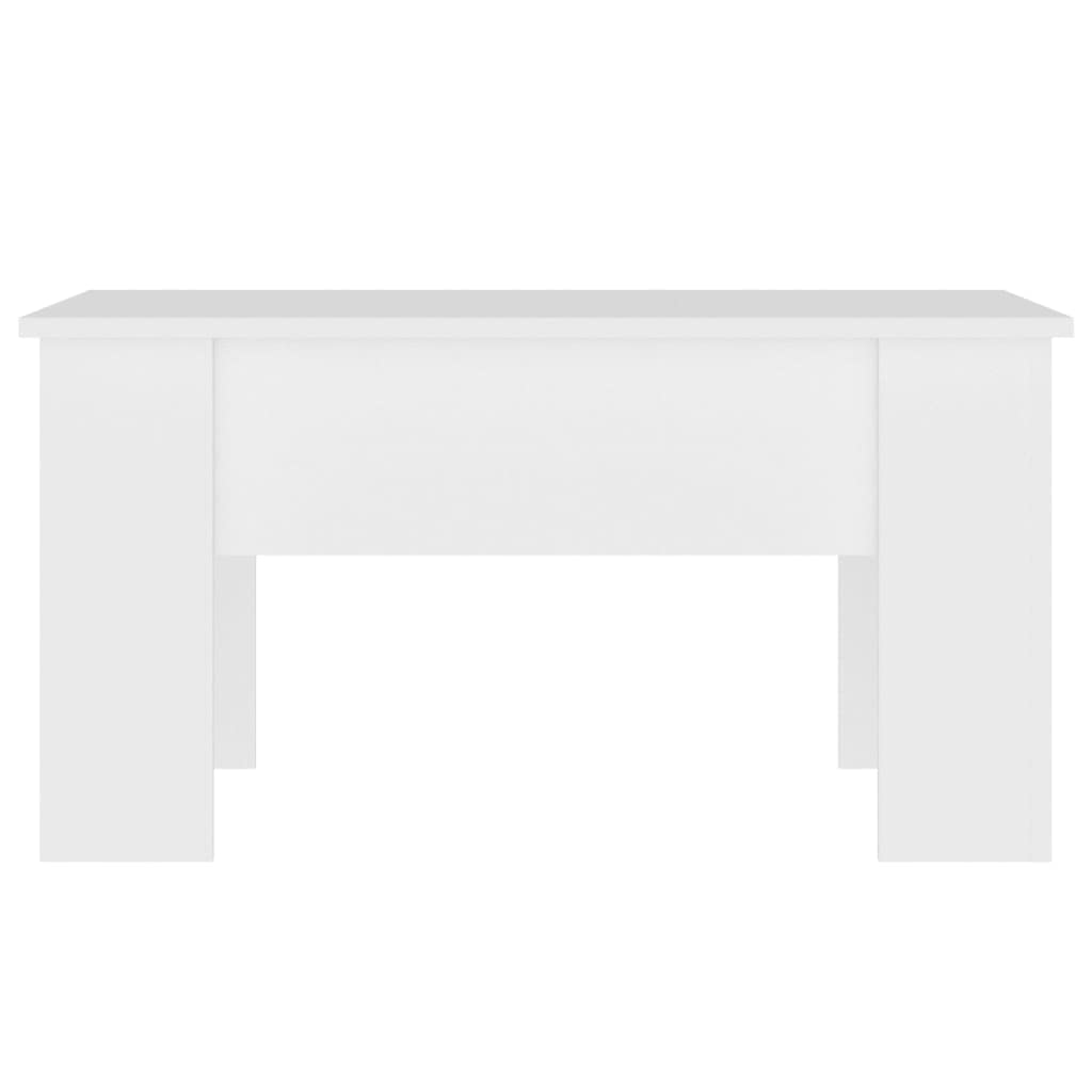 La Mesa Central de la cafetería es fácil de montarMesa de Centro Madera contrachapada Blanco 79x49x41 cm